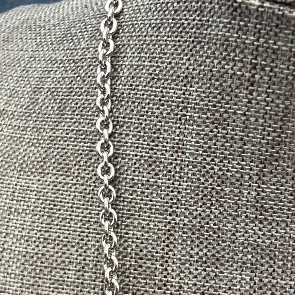 Talbots Circle Link Necklace 18 In Chain Gold Silver Twisted Hoop Retro Classic - Picture 9 of 9